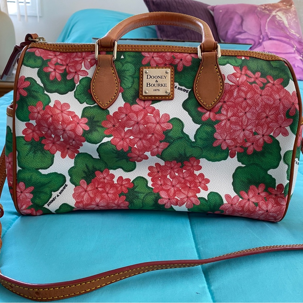 Dooney & Bourke Raleigh Geranium Satchel with Shoulder Strap